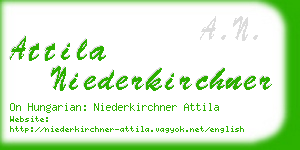 attila niederkirchner business card